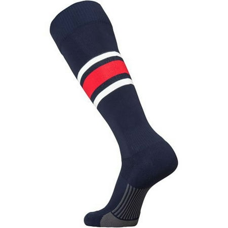 TCK Elite Dugout Pattern E Blue White Red Knee-High Long Striped Socks