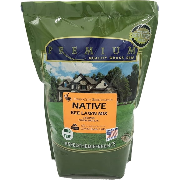 Twin City Seed Co. Native Bee Lawn Mix, Flower Mixture, 3 lb Bag