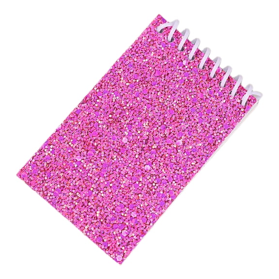 Twin Coil Binding Notebook with 20 Sheets Unlined Pocket Notepads Colorful Sequins Covers for Writing Drawing Sketching