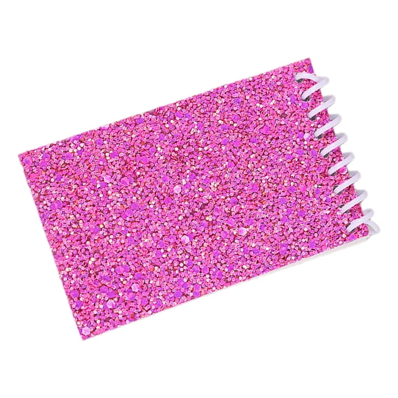 Twin Coil Binding Notepads 20 Sheets Unlined Small Pocket Notebook with Glittering Sequins Covers for Writing