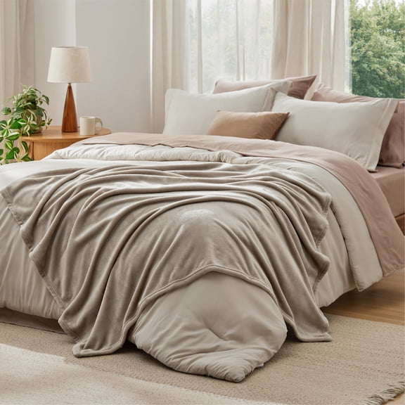 Twin Comforter Set Pink 6 Pieces Prewashed Bed in a Bag Soft Fleece Blanket Down Alternative All Season Bedding Sheets Pillowcase Sham