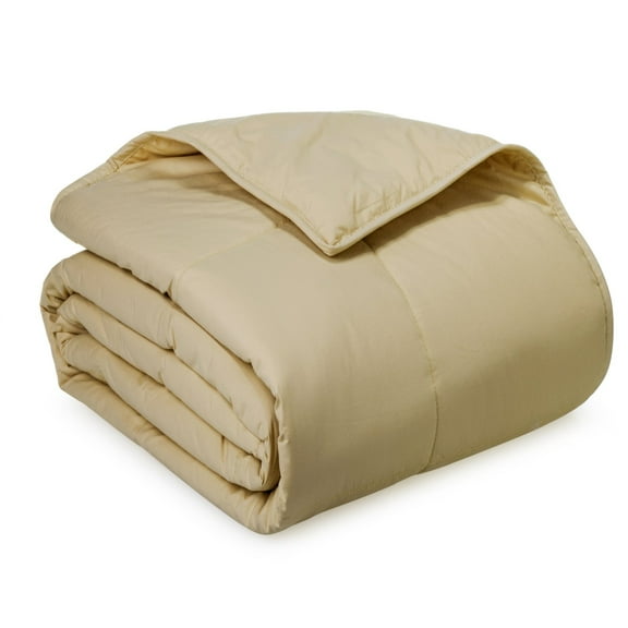 Twin Cottonloft Soft and Warm All Natural Breathable Hypoallergenic Cotton Blanket, Wheat
