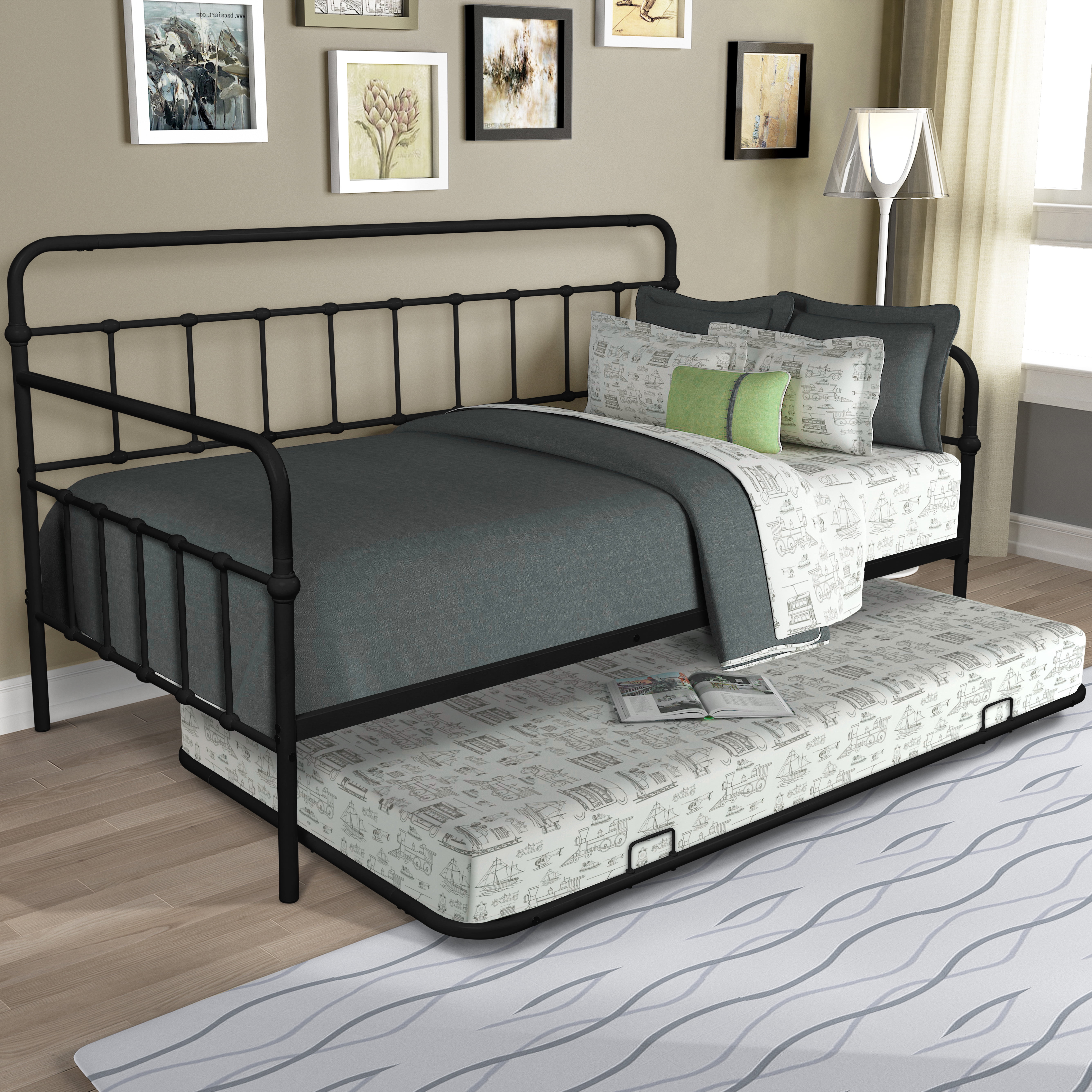 Walmart trundle online bed frame