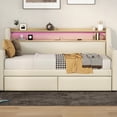 thumbnail image 1 of Twin Daybed with Charging Station | Charge Phones, Set Mood with LED & Store Magazines, 1 of 2