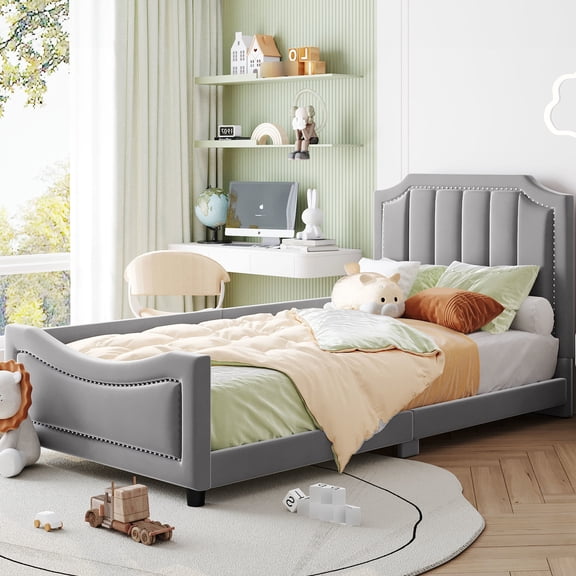 Twin Daybed with Light - Finished Legs | Bright and Fresh | Sunny Room + Create a Pleasant Ambiance