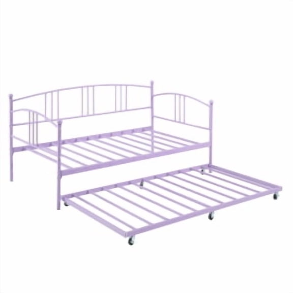 Twin Daybed with Trundle,Versatile Bed Frame with Steel Slats Support,Daybed with Trundle for Living Room,Bedroom,Guest Room,No Box Spring Needed