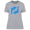 thumbnail image 1 of Twin Dolphins T-Shirt Women -Image by Shutterstock, Female XX-Large, 1 of 2