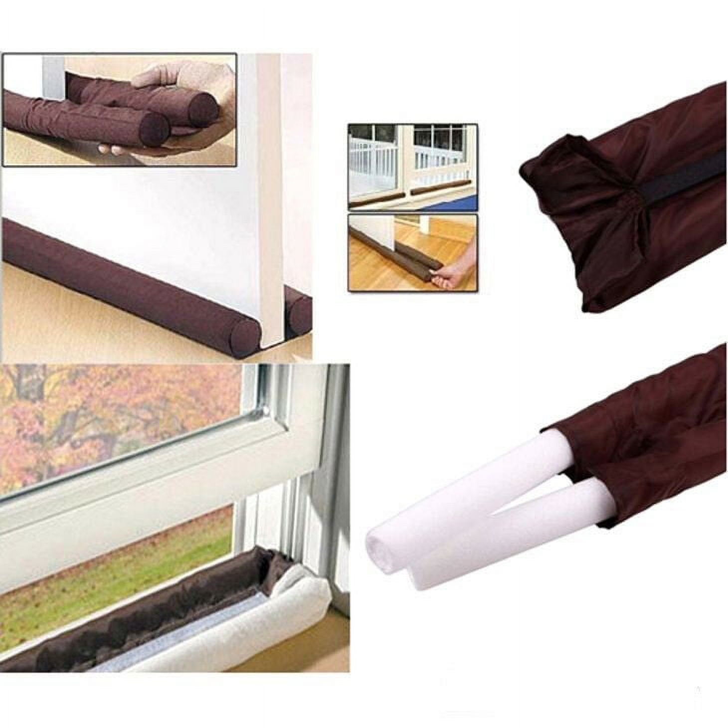 Twin Door Draft Dodger Guard Stopper Energy Saving Protector Doorstop
