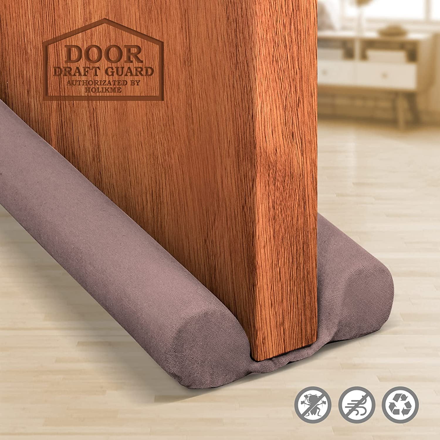 Twin Door Draft Stopper 32inch Under Adjustable Door Draft Blocker