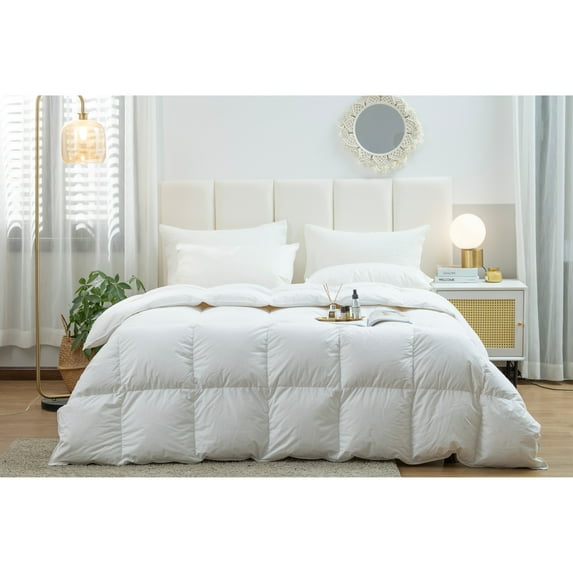 Twin Ducks Inc Catania White Goose Down Comforter All Season King 102"x90"