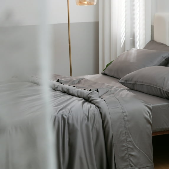 Twin Ducks Inc Rayon from Bamboo Sheet Set Natural Grey Twin