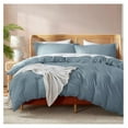 thumbnail image 1 of Twin Duvet Cover Set - Soft Double Brushed Stone Blue Duvet Cover Twin/Twin XL, 2 Piece, with Button Closure, 1 Duvet Cover 68x90 inches and 1 Pillow Sham, 1 of 9