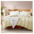 thumbnail image 1 of Twin Duvet Cover Set - Soft Double Brushed Vanilla Yellow Duvet Cover Twin, 2 Piece Twin/Twin XL Duvet Cover with Button Closure, 1 Duvet Cover 68x90 inches and 1 Pillow Sham, 1 of 9