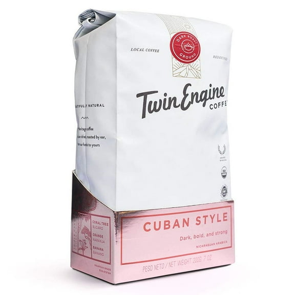 Twin Engine Coffee 235692 Organic Ground Cuban Style Coffee 7 oz.