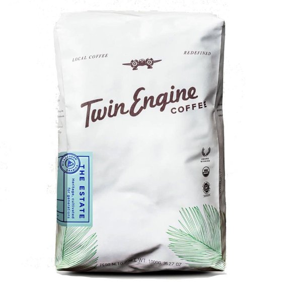 Twin Engine Coffee 235698 Organic Estate Medium Coffee Pack 2.2 lbs.