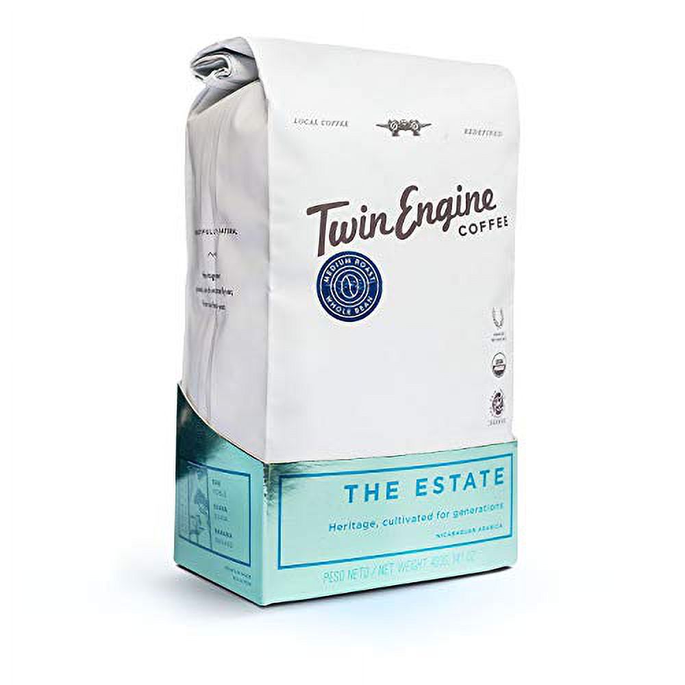 Twin Engine Coffee Organic Estate Medium Whole Bean Coffee 14 oz.
