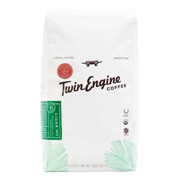 Twin Engine Organic Cigar No. 1 Dark Ground Coffee 2.2 lbs.