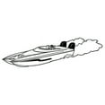 thumbnail image 1 of Twin Engine Speedboat Decal - 36 Inches, 1 of 1