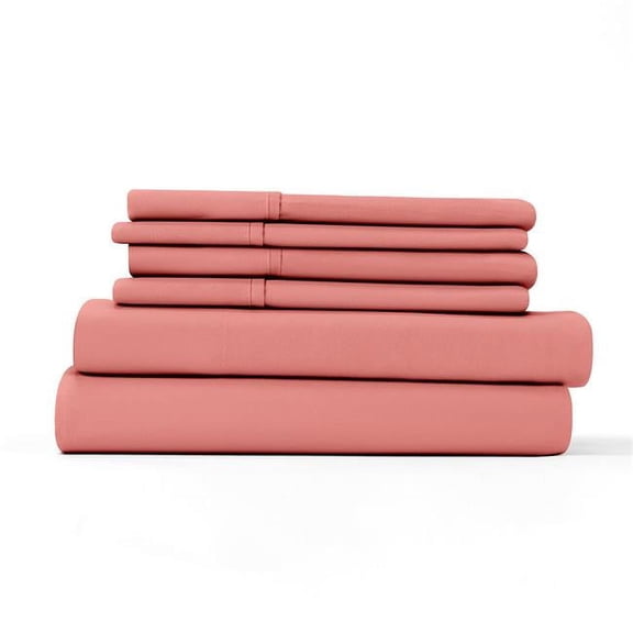 Twin Extra Large Size Ultra Soft Bed Sheet Sets, Clay - 4 Piece - Case of 8