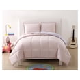 thumbnail image 1 of Twin Extra Long Anytime Solid Reversible Kids' Comforter Set Blush/Lavender: Girls Bedding, Polyester, Modern, 1 of 5