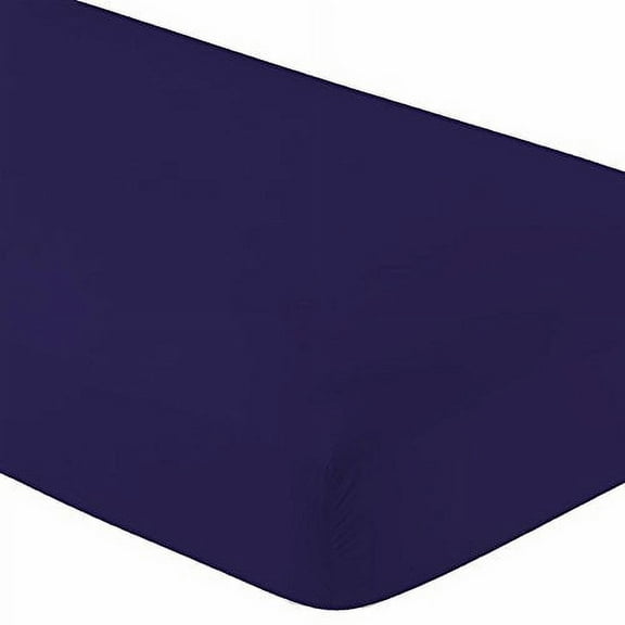 Twin Extra Long Fitted Sheet Only - Soft & Comfy 100% Cotton- By Crescent Bedding (Twin XL, Purple)