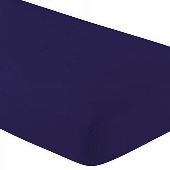 Twin Extra Long Fitted Sheet Only - Soft & Comfy 100% Cotton- By Crescent Bedding (Twin XL, Purple)