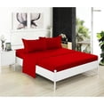 thumbnail image 1 of Twin Extra Long Micro Fiber Sheet Set - Soft and Comfy - By Crescent Bedding Red Twin XL, 1 of 6