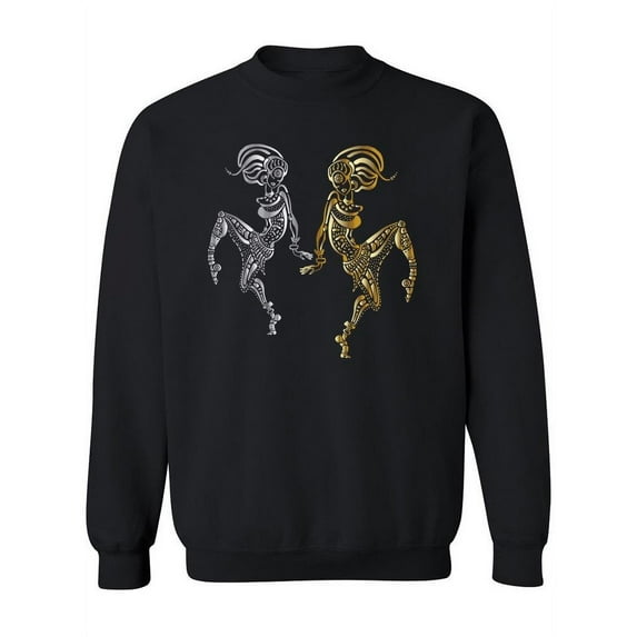 Twin Figures Dancing Sketch Sweatshirt Women -Image by Shutterstock, Female Medium