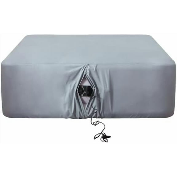 Twin Fitted Sheet for Air Mattress,with 24 Inch Extra Deep Pockets,Ultra Soft Durable Breathable Bed Sheets Cover for Inflatable Air Bed,with Pump Opening,Inflate at Any Time-Gray