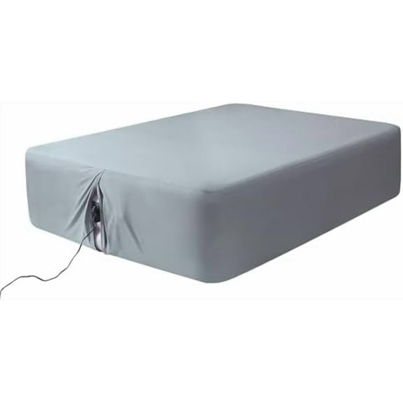 Twin Fitted Sheet for Air Mattress, with 18-24 Inch Extra Deep Pocket, Soft Breathable Air Bed Mattress Sheet Cover for Inflatable Bed, Grey