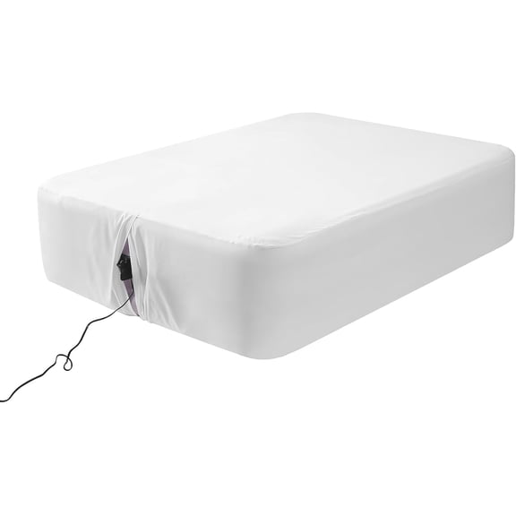 Twin Fitted Sheet for Air Mattress, with 18-24 Inch Extra Deep Pocket, Soft Breathable Air Bed Mattress Sheet Cover for Inflatable Bed, White