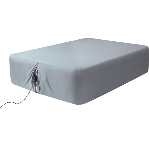 Twin Fitted Sheet for Air Mattress, with Extra Deep Pocket, Soft Breathable Air Bed Mattress Sheet Cover, Grey