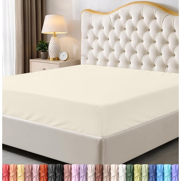 Twin Fitted Sheets - Bulk Pack of 6 Bottom Sheets - Soft Brushed Microfiber - Deep Pockets - Shrinkage & Fade Resistant - Easy Care
