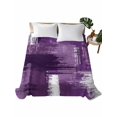 thumbnail image 1 of Twin Flat Sheet 66"x96", Purple Abstract Soft Lightweight Bedding Flat Sheets Only, Modern Mottled Art Oil Painting Brushed Microfiber Top Bed Sheet, Breathable StainResistant Bedsheets, 1 of 9