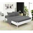 thumbnail image 1 of Twin Flat Sheet Only - Soft & Comfy 100% Cotton- By Crescent Bedding (Twin , Grey), 1 of 6