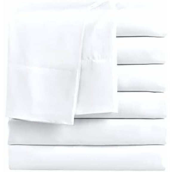 Twin Flat Sheets Only, Pack of 6, Soft Microfiber Bedding Sheets for Home, Salons, Hotels, Bulk Flat Sheets Only Twin Size (White)