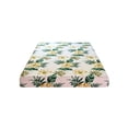 thumbnail image 1 of Twin Floral Fitted Sheet - Soft Microfiber Bed Sheet, Shrink & Fade Resistant, Breathable Botanical Print Bottom Sheet (L, 59.06x78.74"), 1 of 6