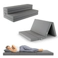 thumbnail image 1 of Tri-Fold Memory Foam Mattress for Kids & Adults, 4 inch Twin Size Foldable Dorm Mattress, Portable Floor Bed Guest Bed Mattress with Washable Cover, CertiPUR-US Certified, 1 of 9