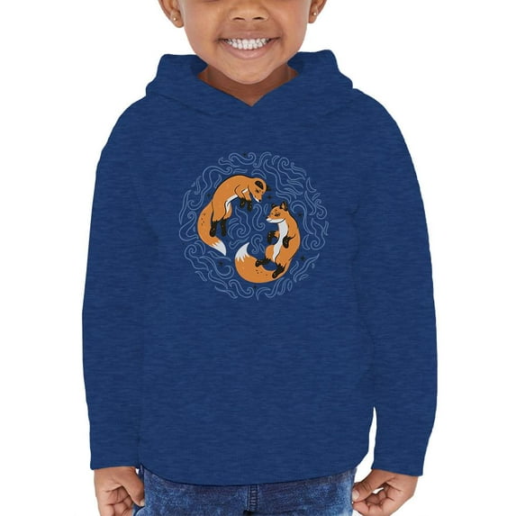 Twin Foxes In Dreamy Mist Hoodie Toddler -Image by Shutterstock, 5 Toddler
