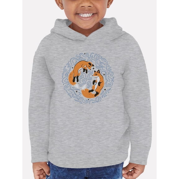 Twin Foxes In Dreamy Mist Hoodie Toddler -Image by Shutterstock,  5 Toddler