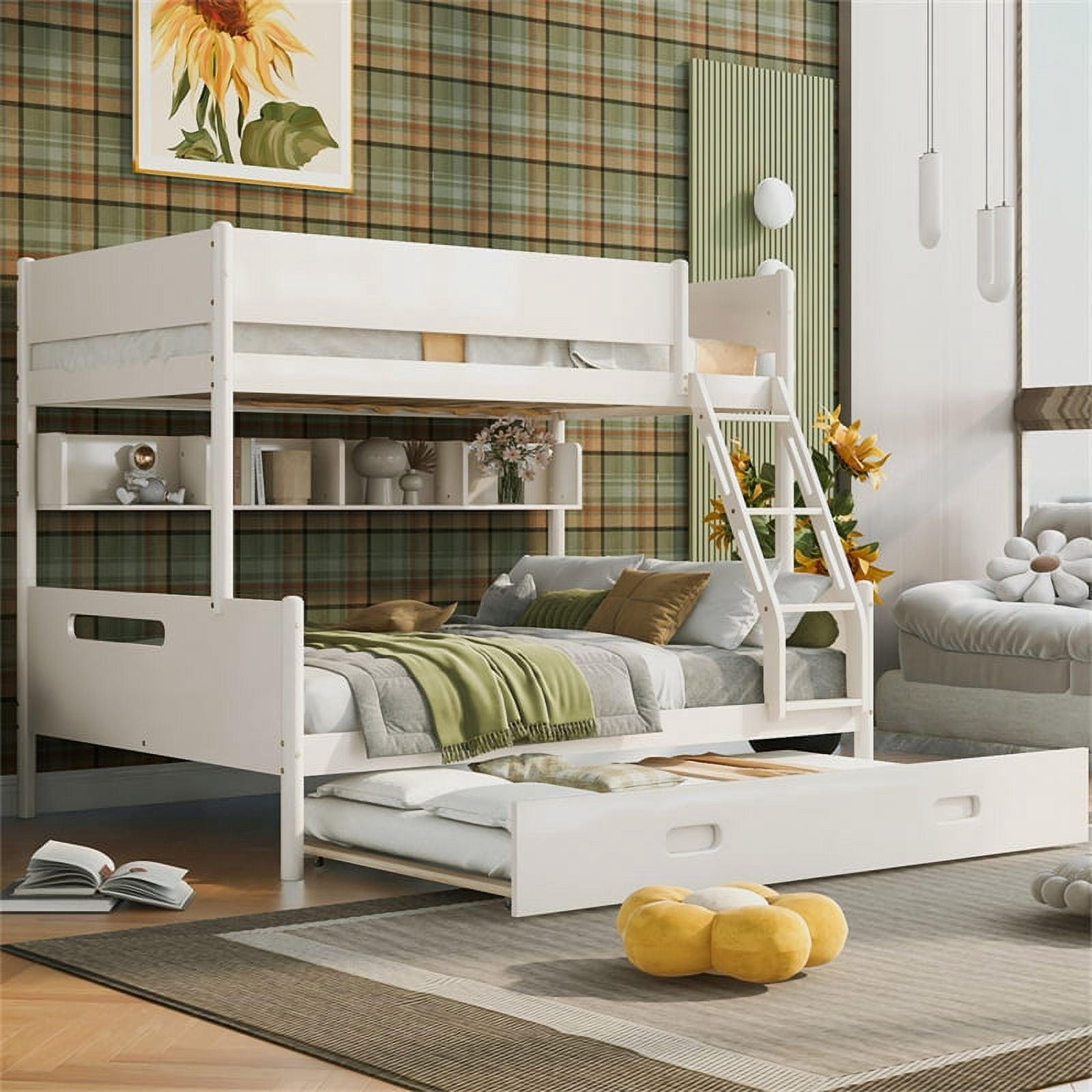 Bunk Bed Twin Over Twin Size Metal Bunk Bed with Ladder and Full-Length Guardrail Metal Bunk Bed Black main image 0