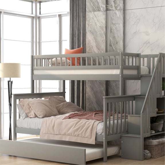 Twin/Full Configuration - Storage Cubbies in Staircase - Cluttered Rooms - Tidy Up Small Items