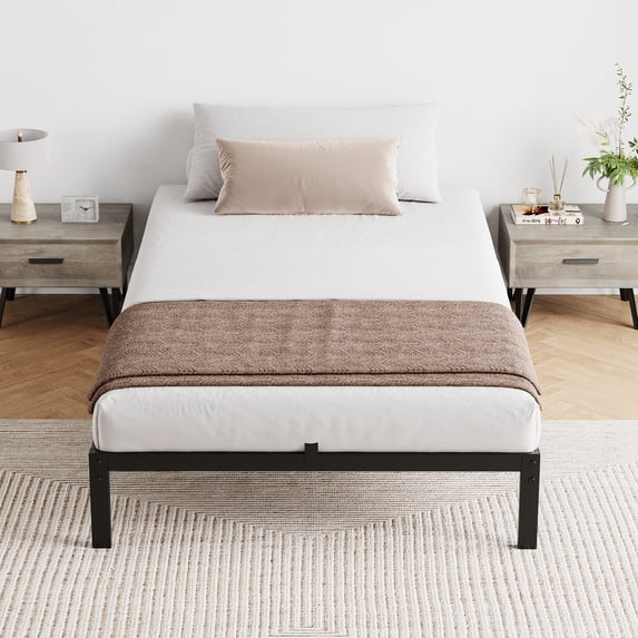 Twin/Full/Queen/King Size Bed Frame with Storage, 6"/8"/10"/14" Metal Platform Bed Frame, No Box Spring Needed, Steel Slat Support, Easy Assembly, Dur-able Bed Frame