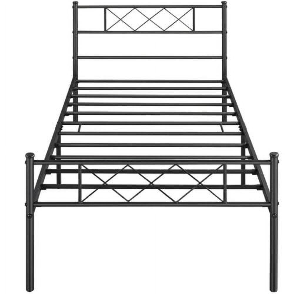 Twin/Full/Queen/King Size Metal Bed Frame w/ Headboard No Box Spring