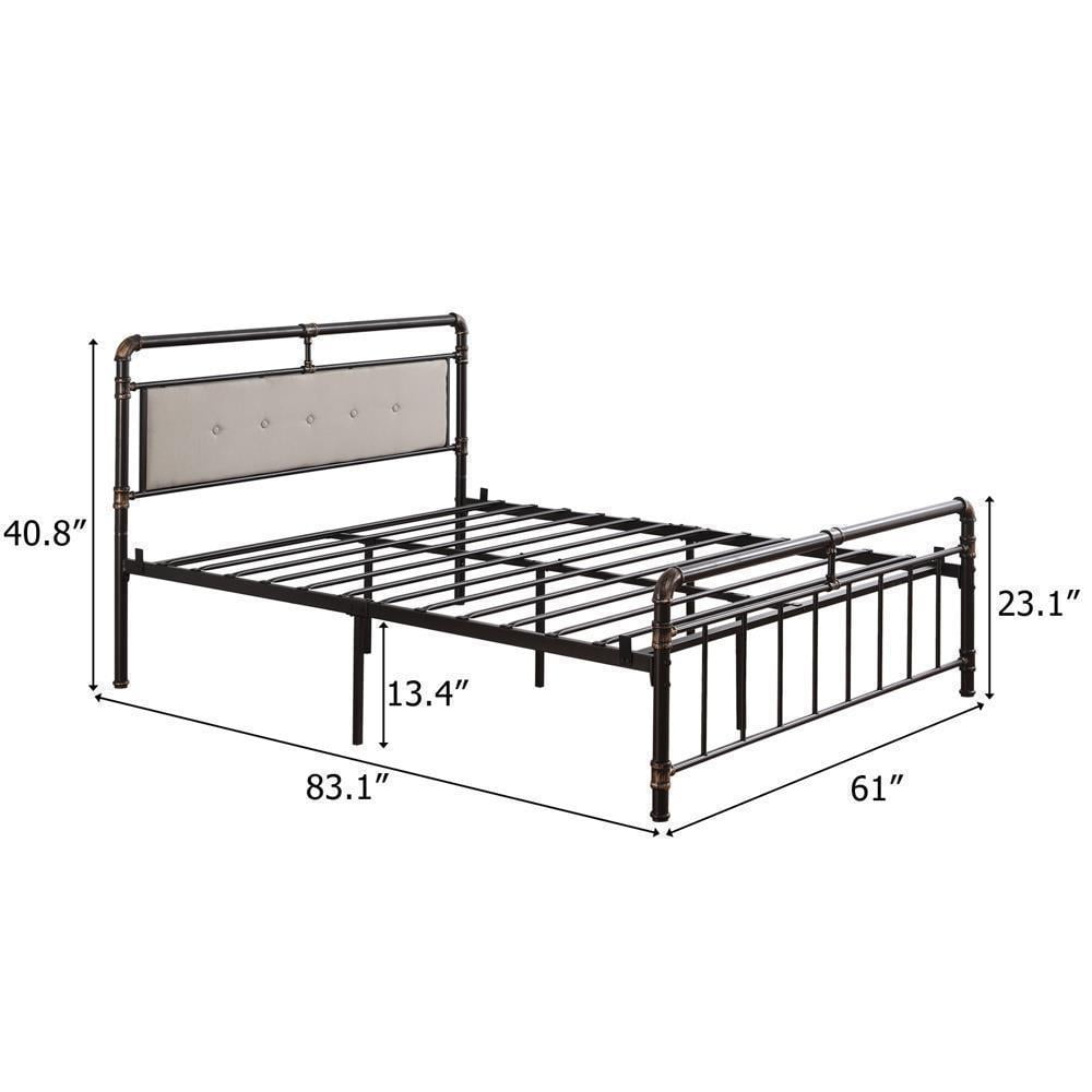 Twin/Full/Queen Metal Bed Frame Soft Platform Headboad Sturdy Bedroom Furniture