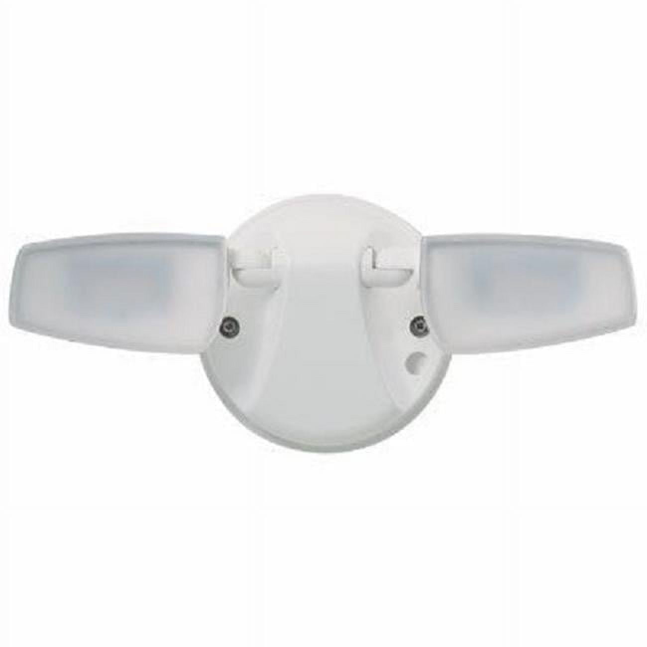 White Frosted Motion-Sensing Outdoor LED Floodlight