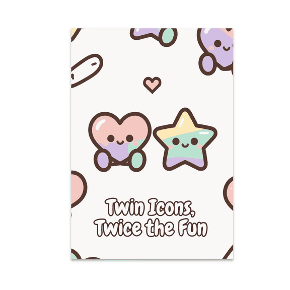 Twin Icons Twice the Fun - Sisters Decor - 13x19 Poster Print