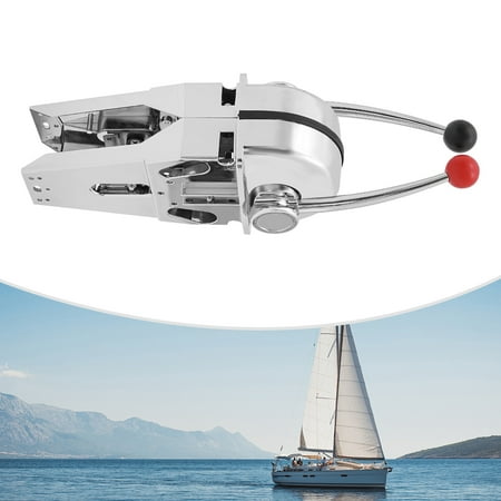 Twin Lever Marine Dual Engine Throttle Control Boat Handle Universal Control for Most Boat with Outboard Inboard