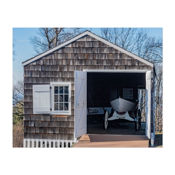 Twin Lights Outbuilding - Highlands New Jersey Photography Boat Nautical Rustic Coastal Farmhouse Architecture Seaside Unframed Wall Art Print 4 x 6 inches