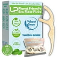thumbnail image 1 of Twin Line Biodegradable Floss Picks (220 Count) - Compostable Tooth Flossers Minty Fresh-Double Thread 2X The Clean | Bonus Travel Case | Thing Thread Glide Easy & Shred-Resistant, 1 of 13